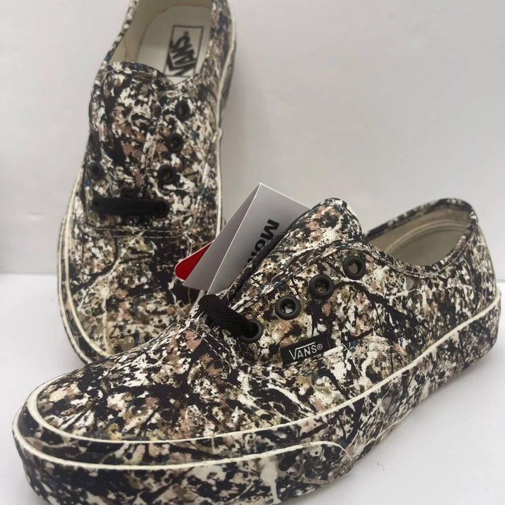 Vans Men’s Authentc Jackson Pollock Sneaker VN0A2Z5|18K MoMA Artistic Camouflage